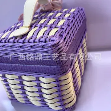 Band-Woven Mini Lidded Case — Detail and finish view 06
