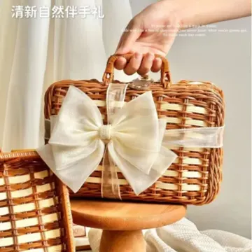 Contrast-Weave Bow-Trimmed Case — Product view 01