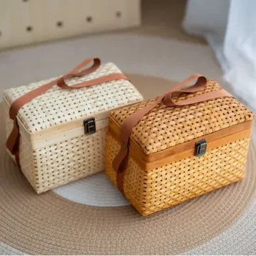 Rectangular Lidded Woven Carry Case — Product view 01