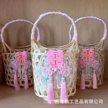 Open-Lattice Cylindrical Favor Basket — Product view 01
